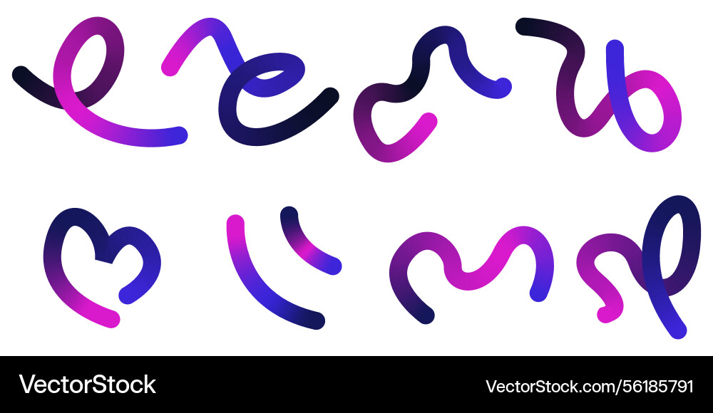 Abstract elegant gradient line wave element design Abstract elegant gradient line wave element design vector image