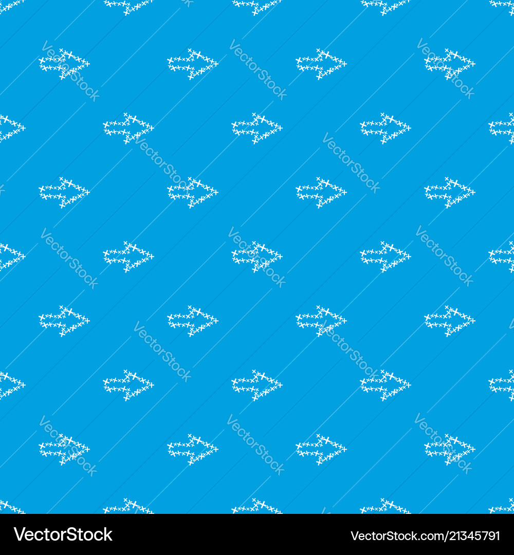 Arrow with contour of cross pattern vector image