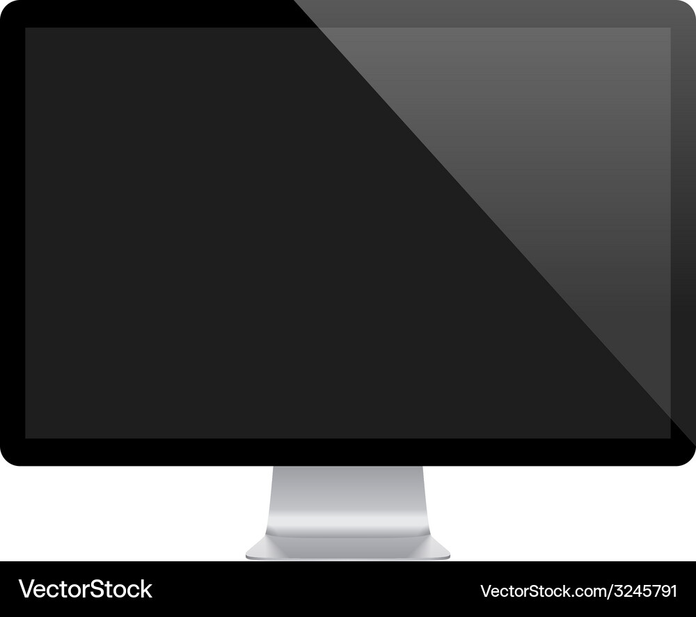 Computer Monitor Display Vector Image