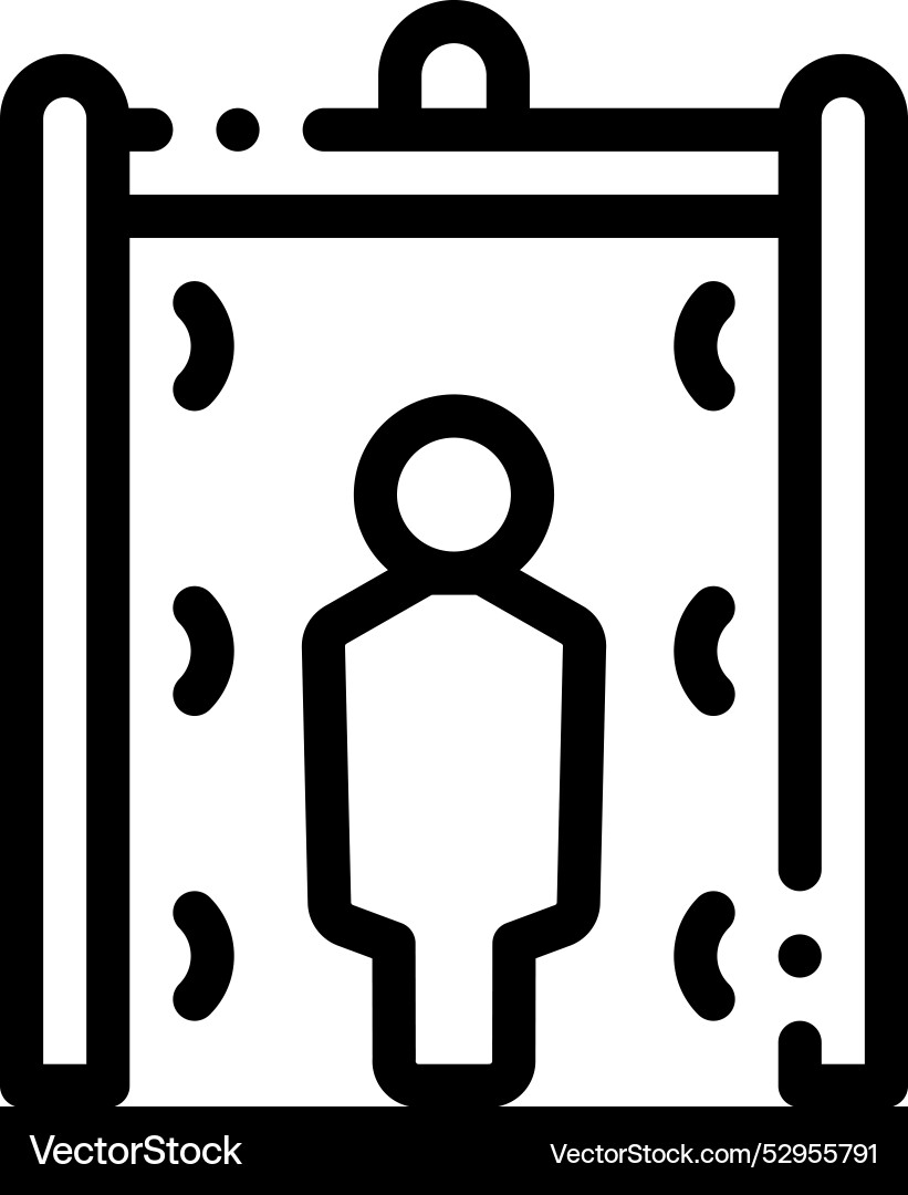 Detector icon thin linear style design isolated Vector Image