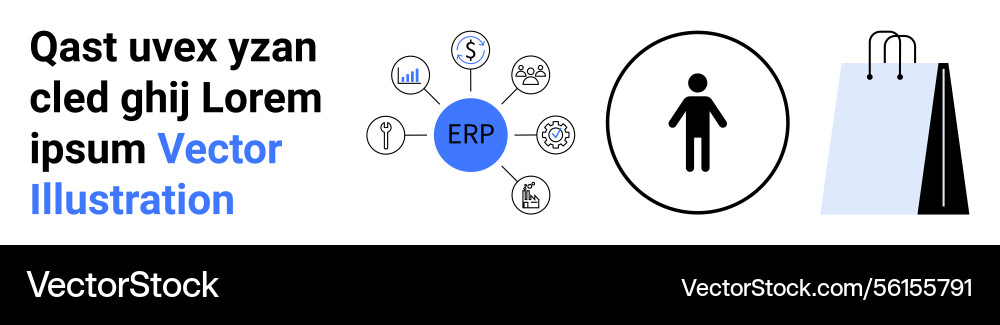 Erp system connectivity with user-centric approach Erp system connectivity with user-centric approach vector image