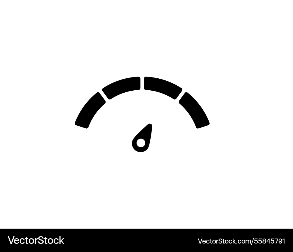 Gauge icon representing measurement or indicator vector image