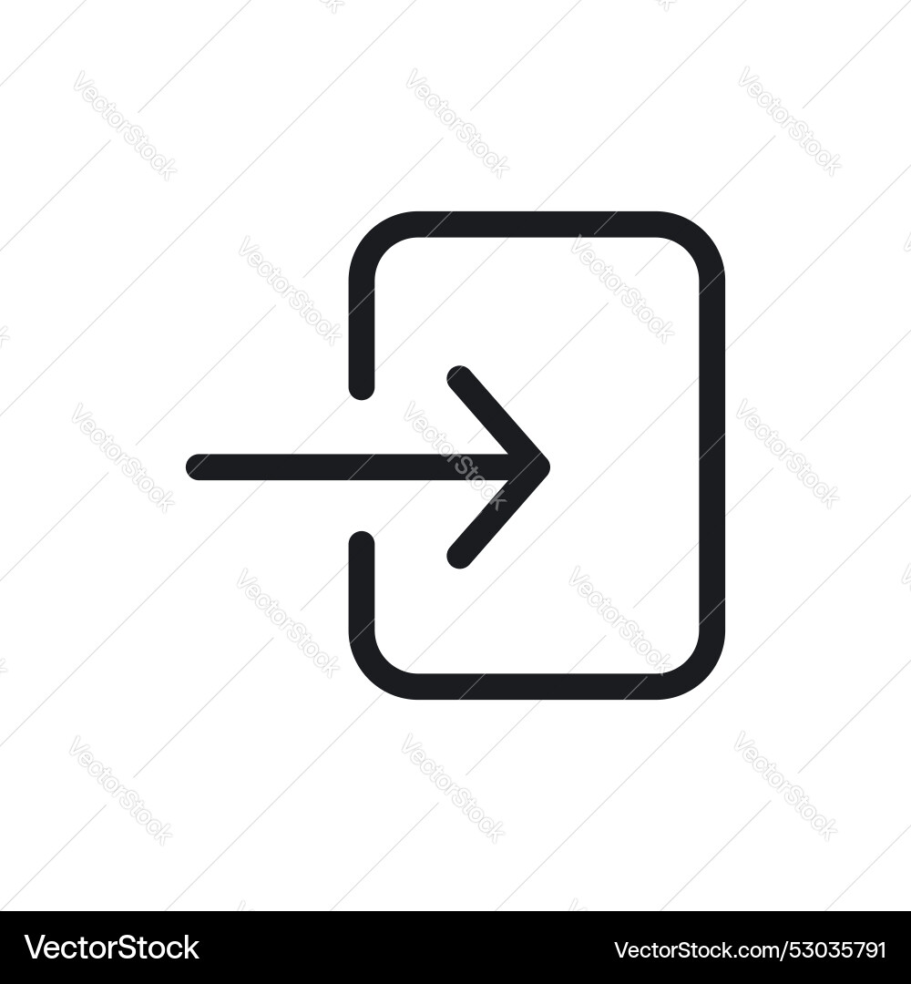 Sign out icon set exit quit symbol output Vector Image