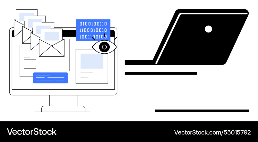 Digital communication and data security concept Digital communication and data security concept vector image
