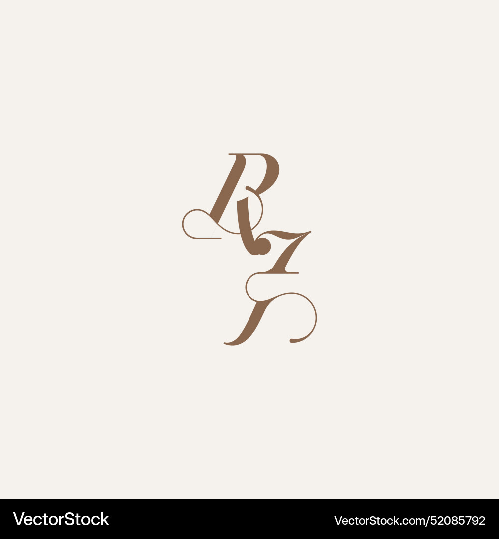 Initial monogram logo wedding concept design Vector Image