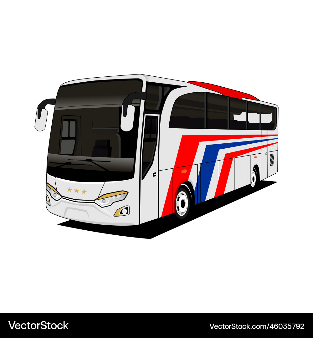 Inter-city transportation bus in indonesia Vector Image