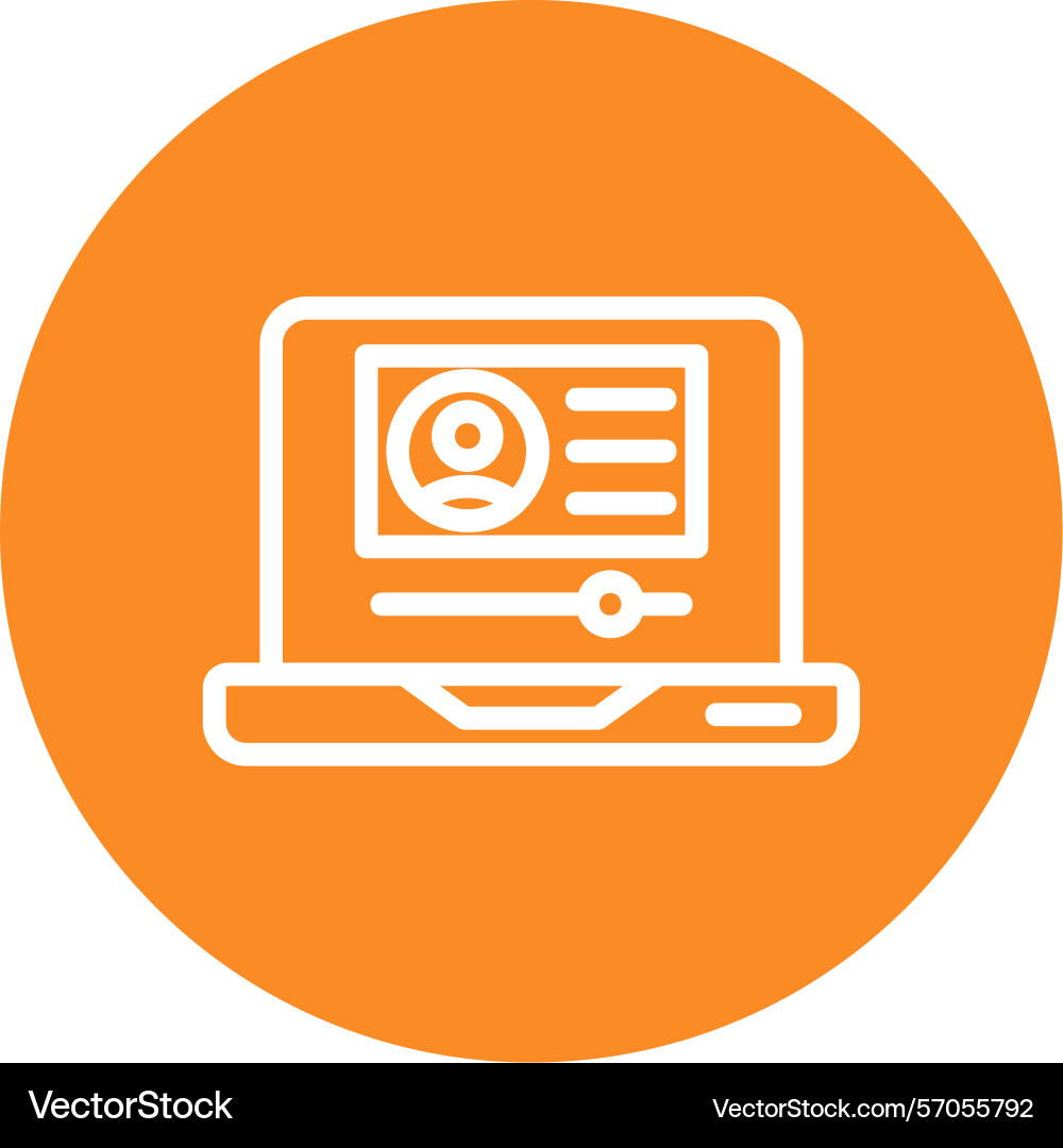Interactive learning line circle style icon design Vector Image