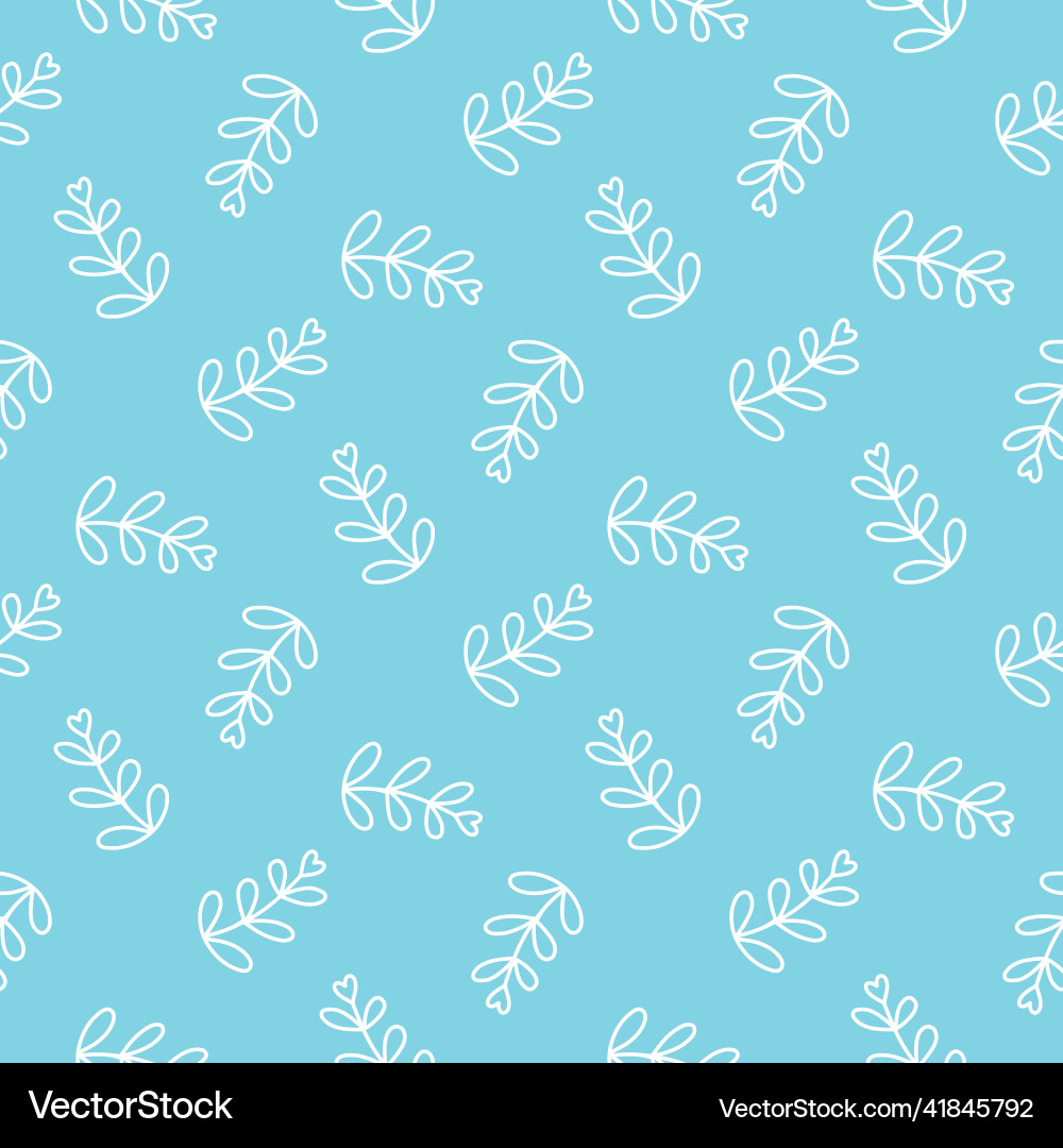 Leaf pattern background seamless repeat Leaf pattern background seamless repeat vector image