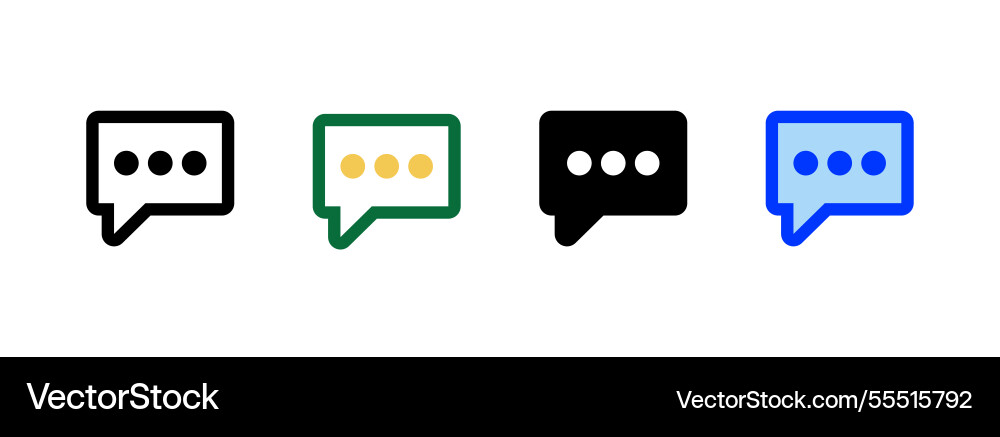 Message icon linear style sign for mobile concept Vector Image