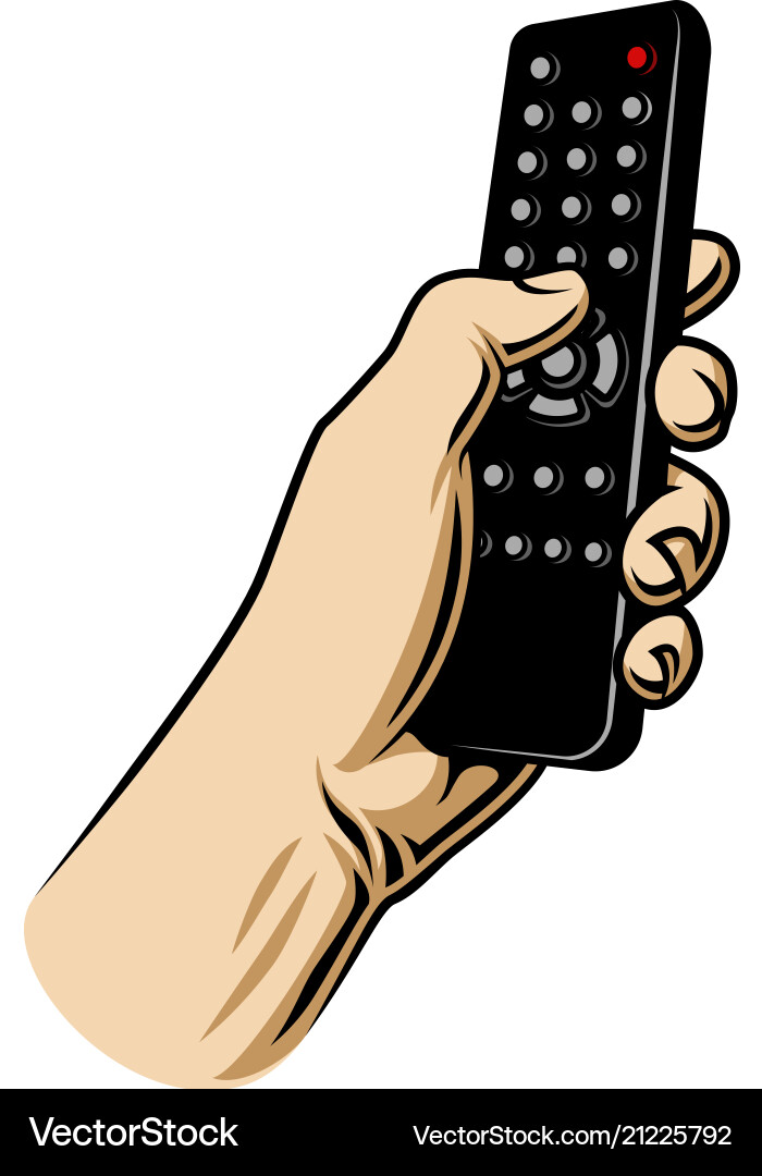 männliche Hand Hoiling tv Fernbedienung Männliche Hand Hoiling tv Fernbedienung vektorbild