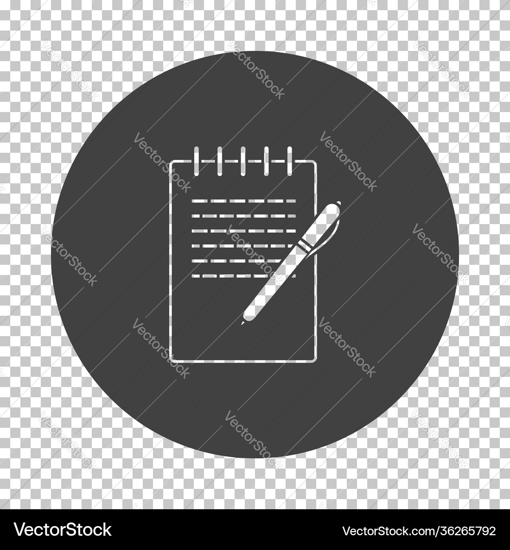 Notebook with pen icon Notebook with pen icon vector image