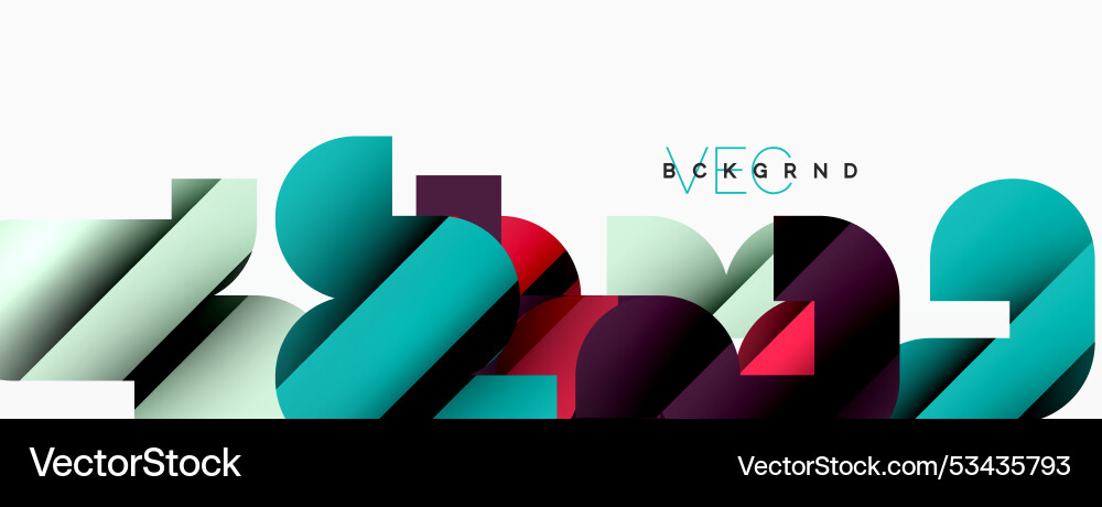 Abstract background colorful geometric curve vector image
