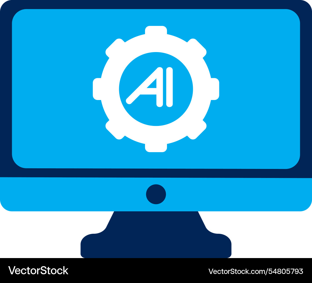 Artificial intelligence computer vector image