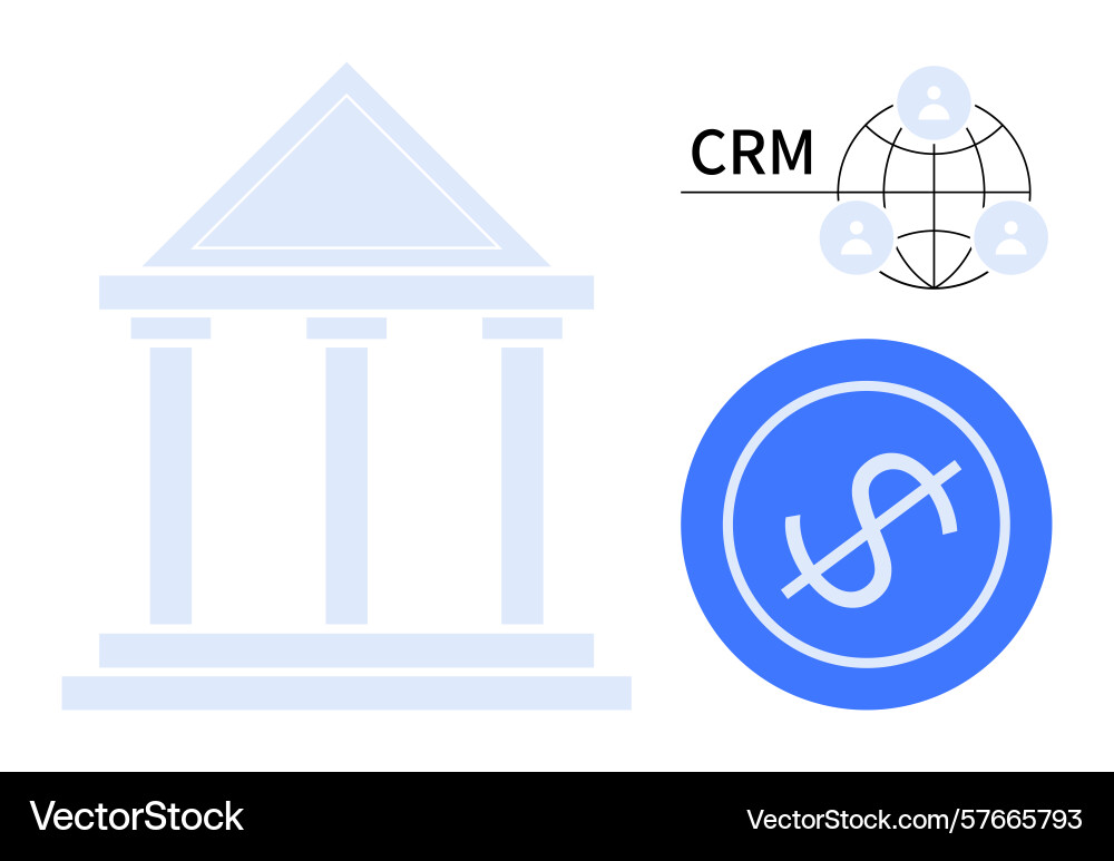 Banking system integration with customer Banking system integration with customer vector image