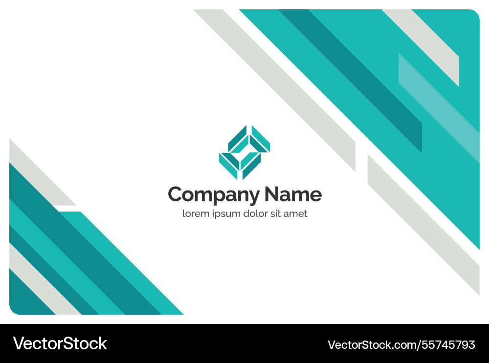Business card template with abstract shapes Vector Image