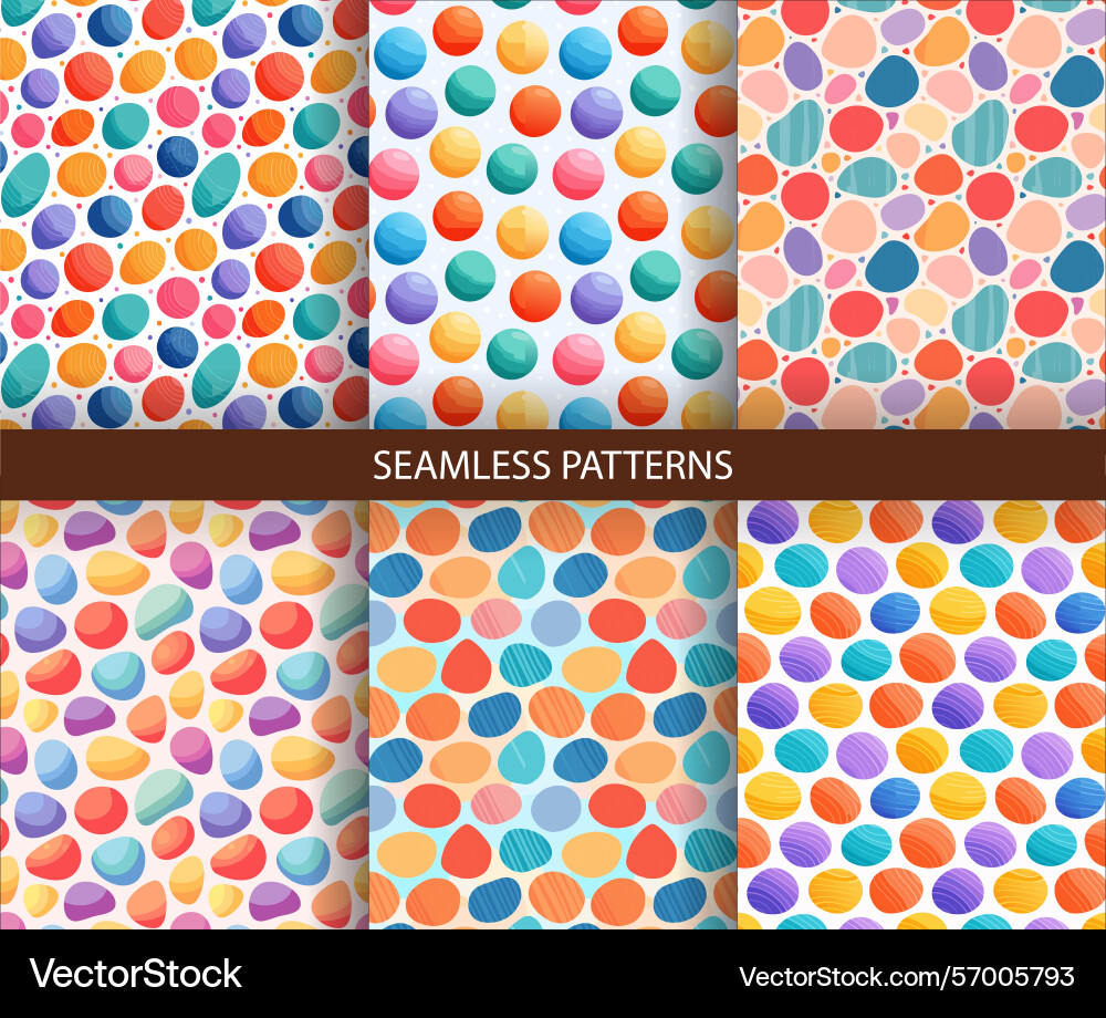 Colorful abstract organic blobs seamless vector image