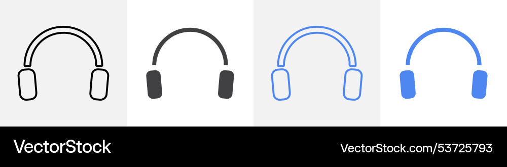 Headphone icon set use for web Vector Image