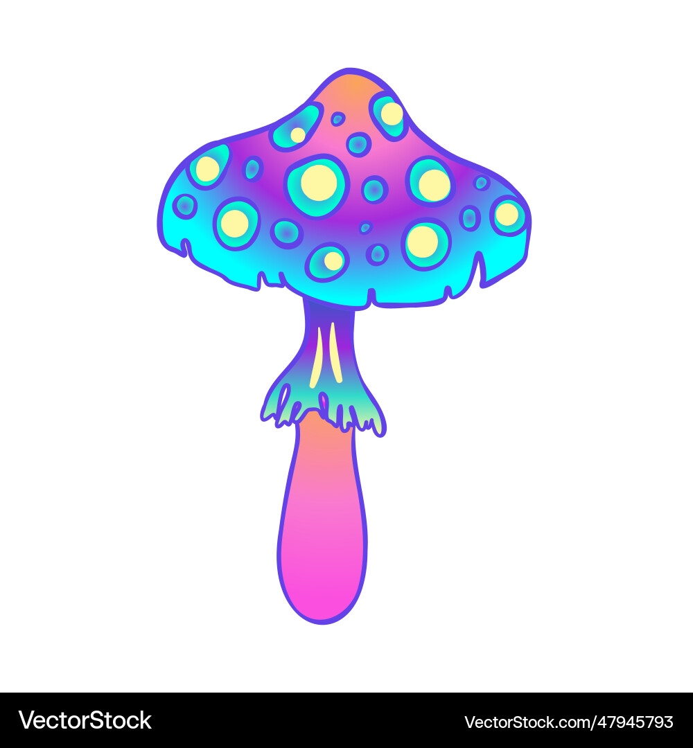 Magic mushrooms psychedelic hallucination Magic mushrooms psychedelic hallucination vector image