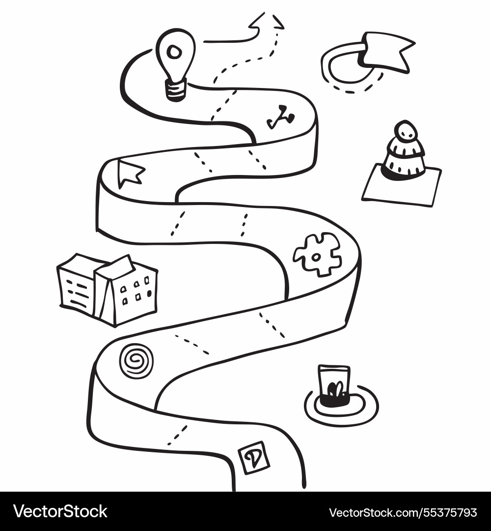 Roadmap with space for text and graphics concept Roadmap with space for text and graphics concept Vector Image