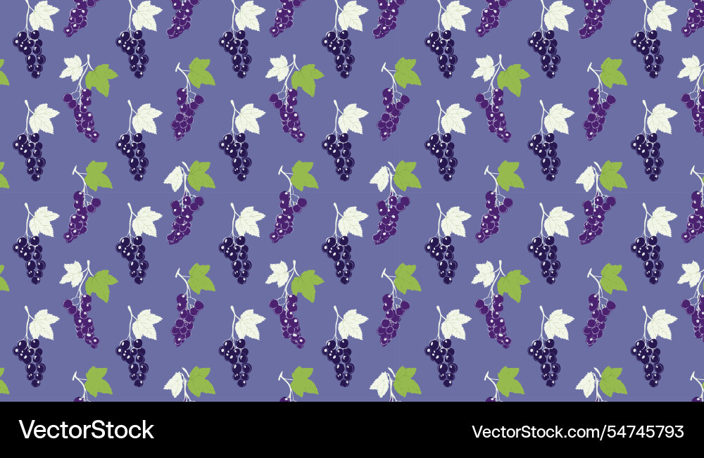 Seamless pattern with black currants berries Seamless pattern with black currants berries vector image