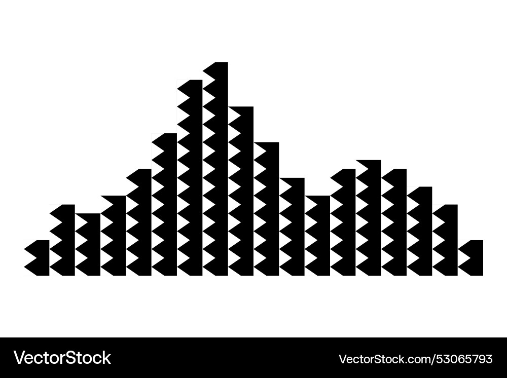 Sound wave audio digital equalizer technology Vector Image