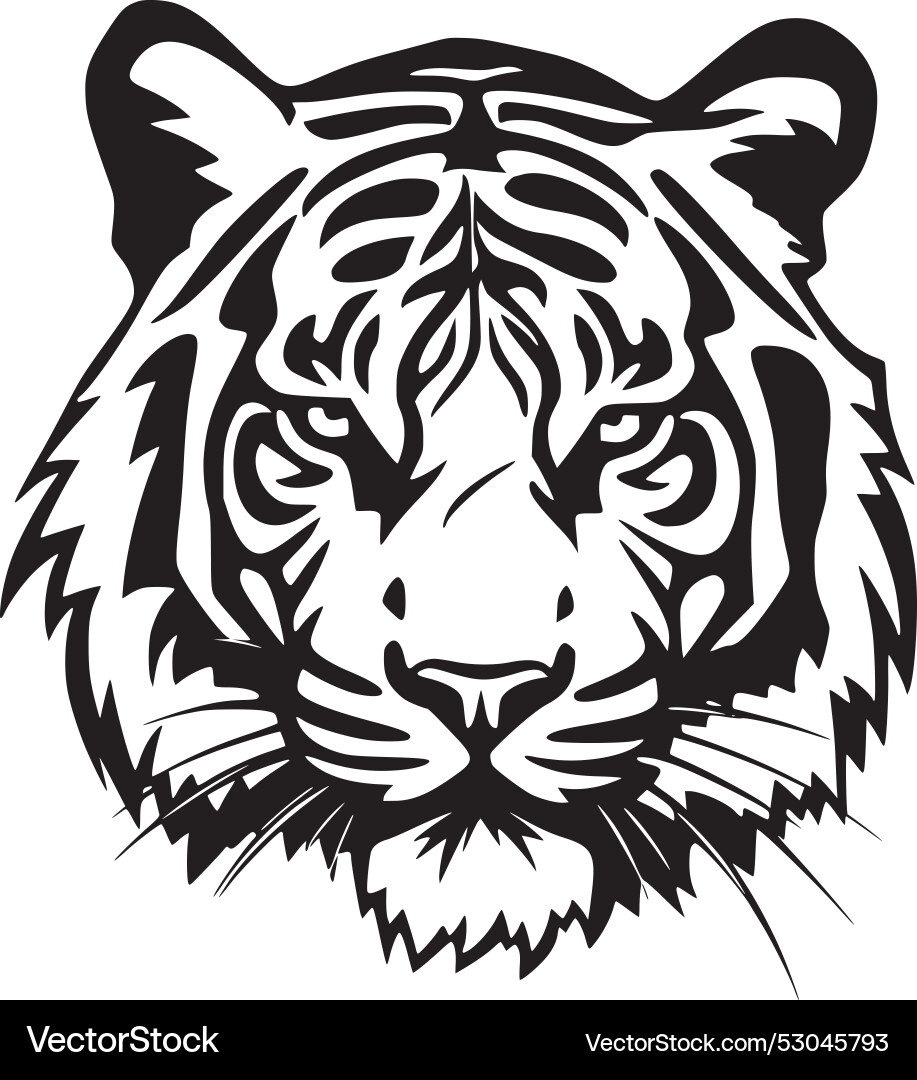Tiger - minimalist and simple silhouette Tiger - minimalist and simple silhouette vector image