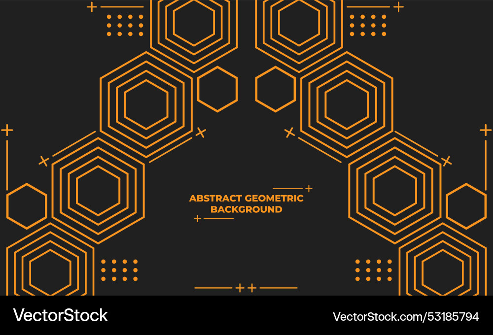 Abstract hexagonal geometric background Vector Image