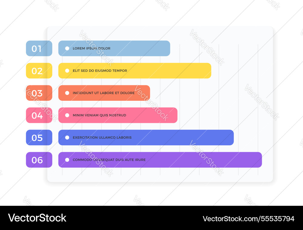 Bar Chart Template - Business Data Vector Image