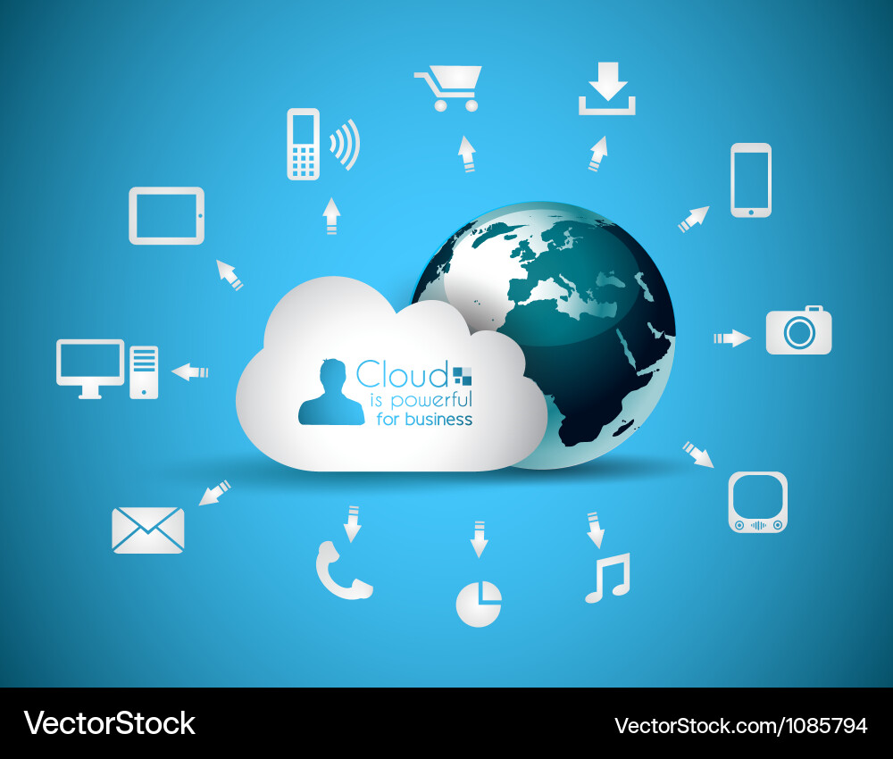 Cloud Computing Background vector image