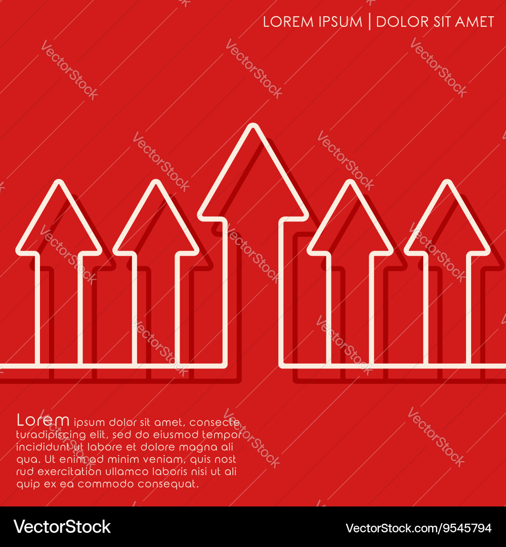 Outline arrows background Royalty Free Vector Image