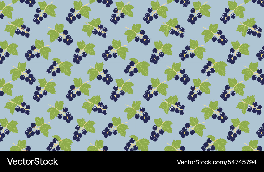 Seamless pattern with black currant berries Seamless pattern with black currant berries vector image