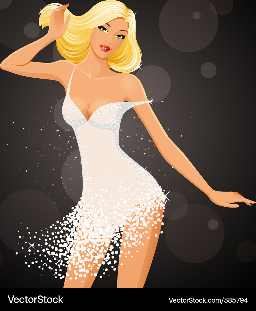 Sparkling White Dancer vector image