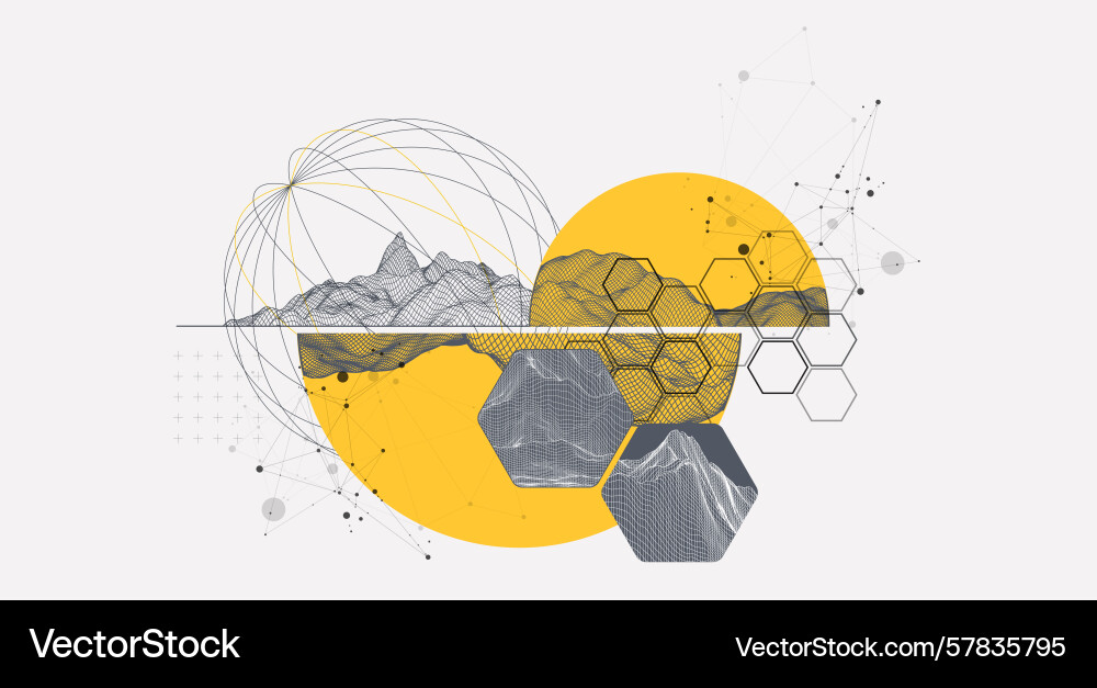 Abstract wireframe background modern science Abstract wireframe background modern science vector image