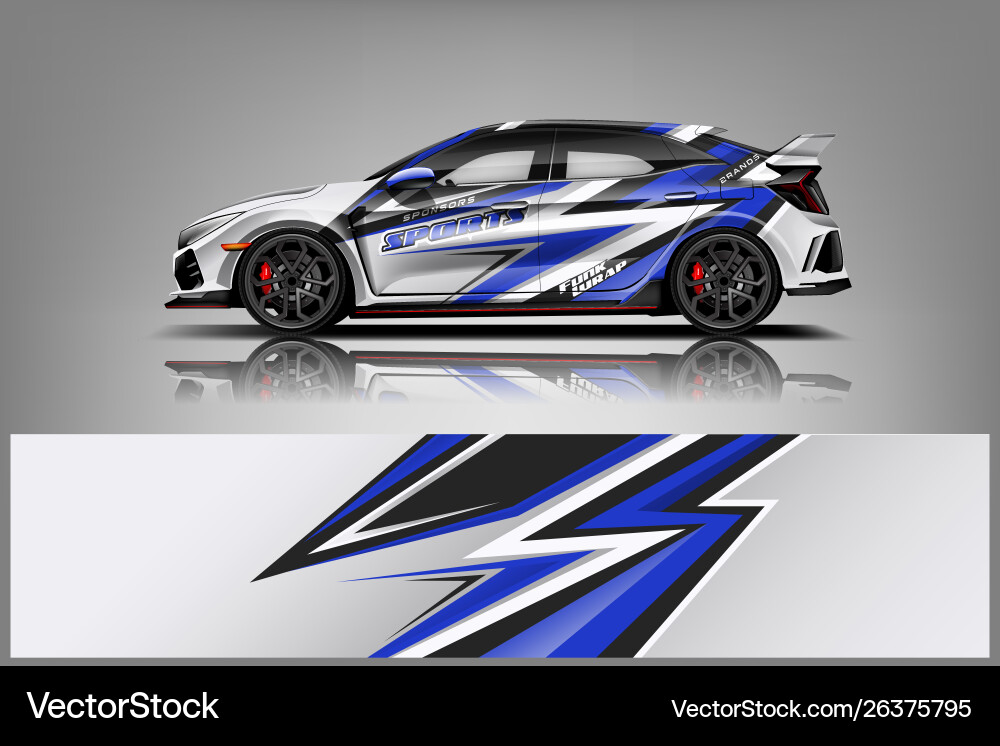 Car decal wrap design Vector Image