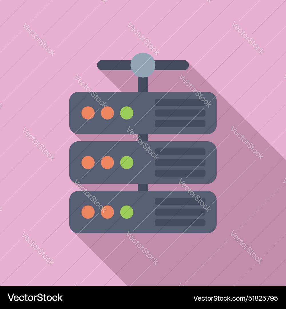 Data center server providing hosting services Data center server providing hosting services vector image