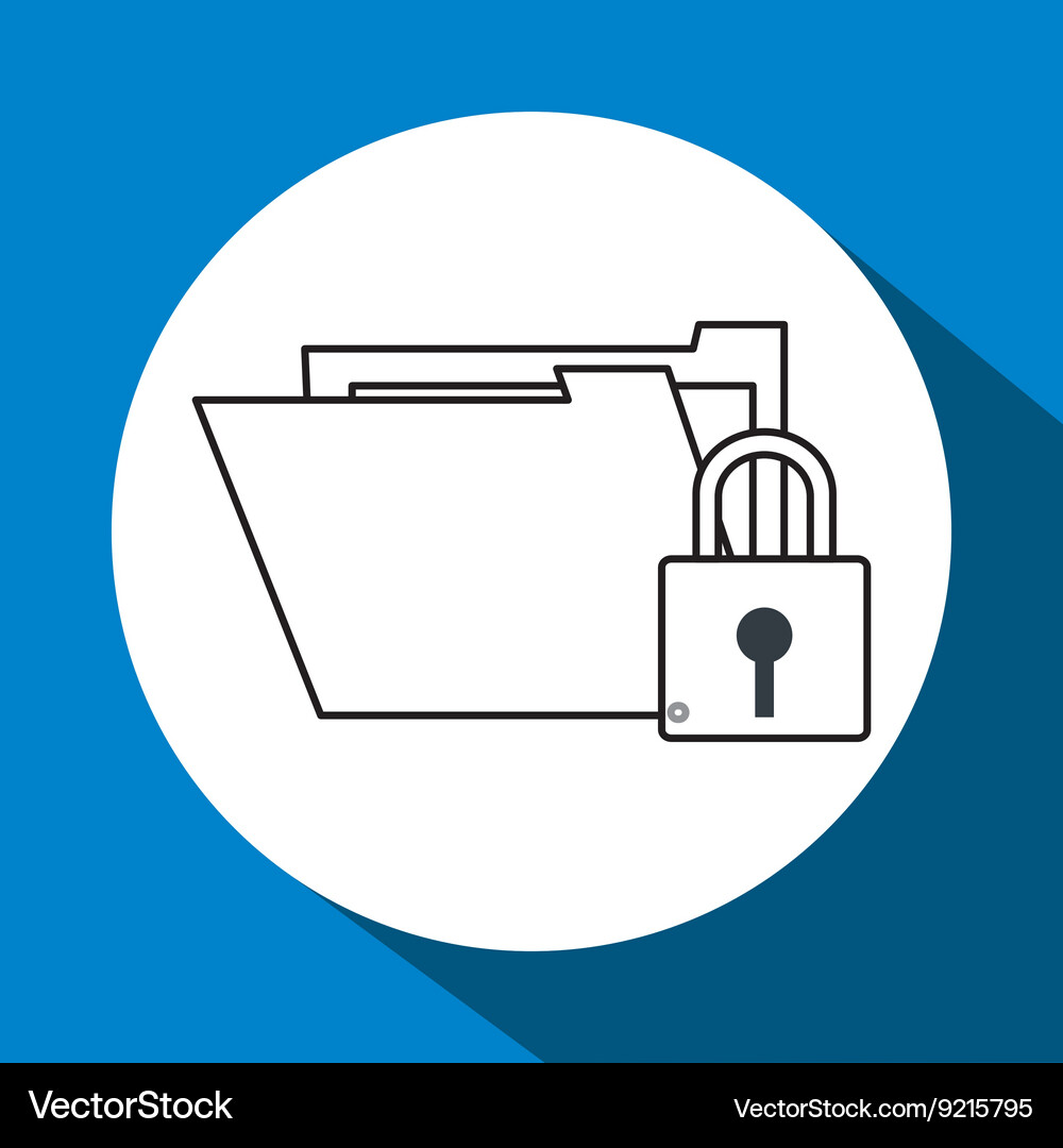 File design security icon isolated Vector Image
