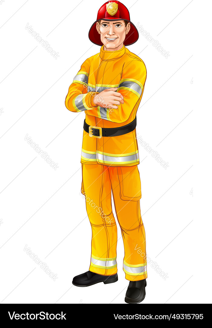 Fireman character Royalty Free Vector Image - VectorStock