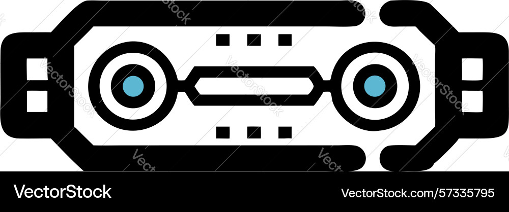 Sleek modern control panel or interface element vector image