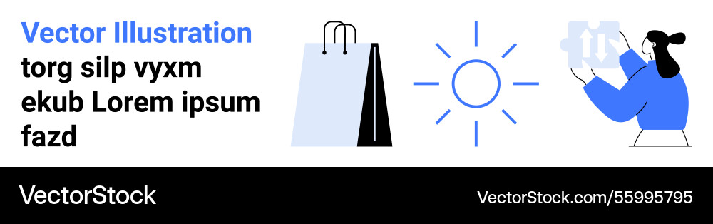 Woman holding test tubes shopping bag Woman holding test tubes shopping bag vector image