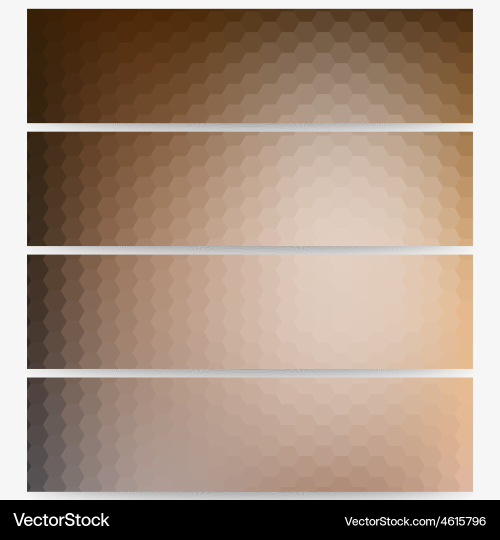 Abstract hexagonal headers set blurred design vector image