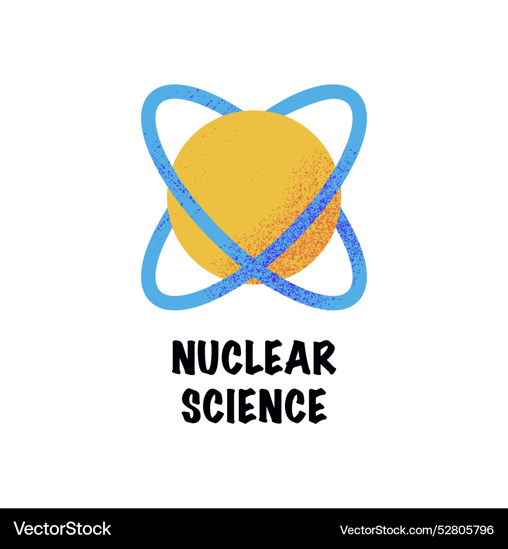 Atom nulear science sign Atom nulear science sign vector image