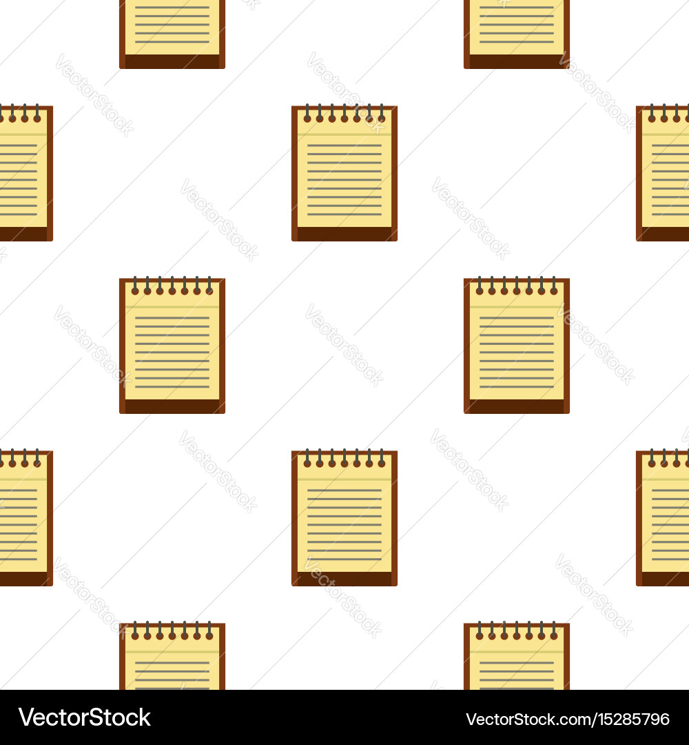 Clean lined sheet of notepad pattern seamless vector image