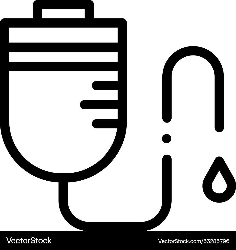 Drip icon thin linear style design isolated Vector Image