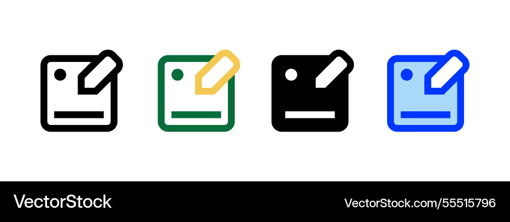 Edit text icon linear style sign for mobile Vector Image