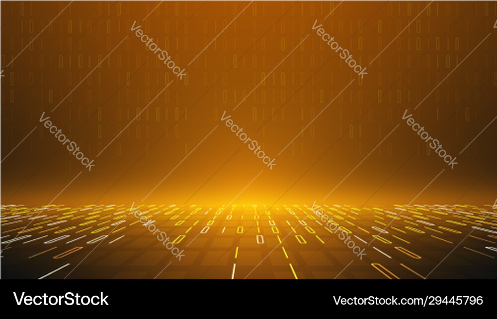 Golden Binary Code Hintergrund vektorbild