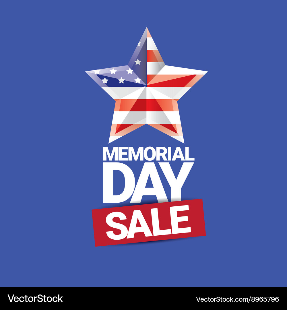 Memorial day sale banner Vector Image