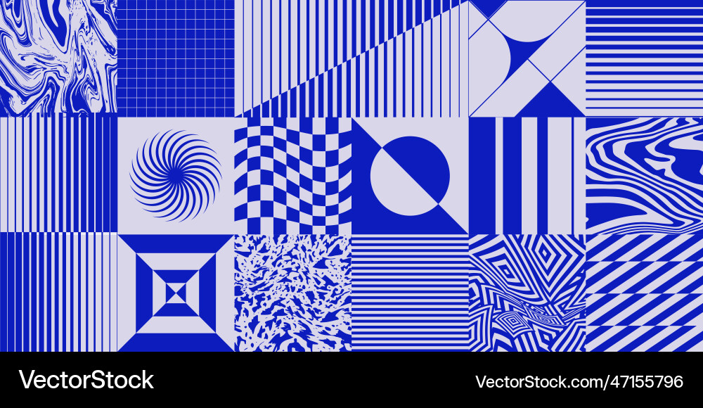 Modern bauhaus geometric background abstract Vector Image