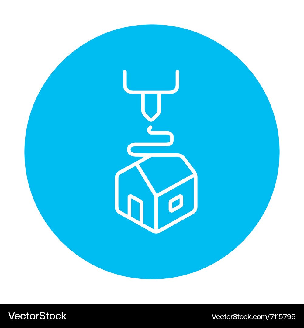 Tree d printing line icon Vector Image