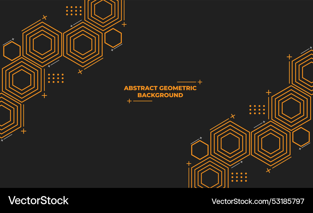 Abstract hexagonal geometric background vector image
