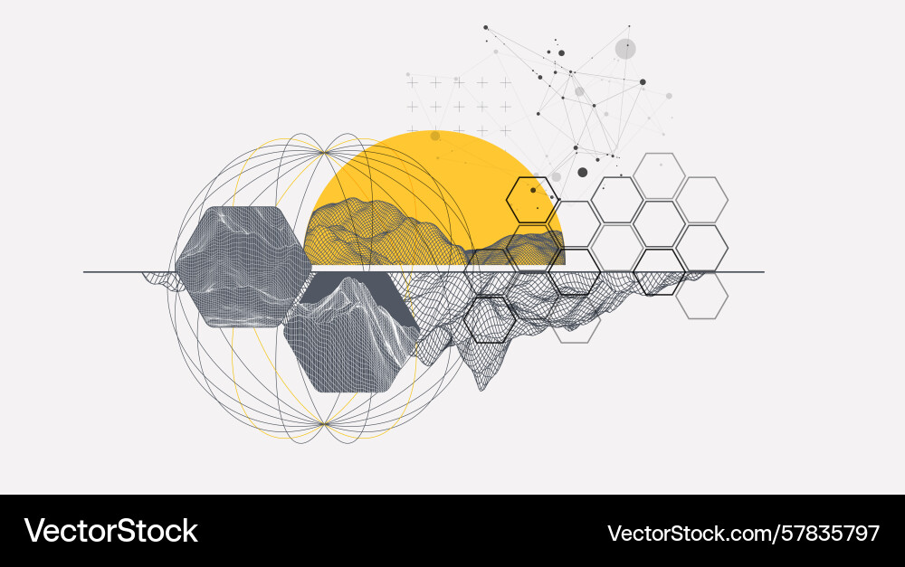 Abstract wireframe background modern science Abstract wireframe background modern science vector image